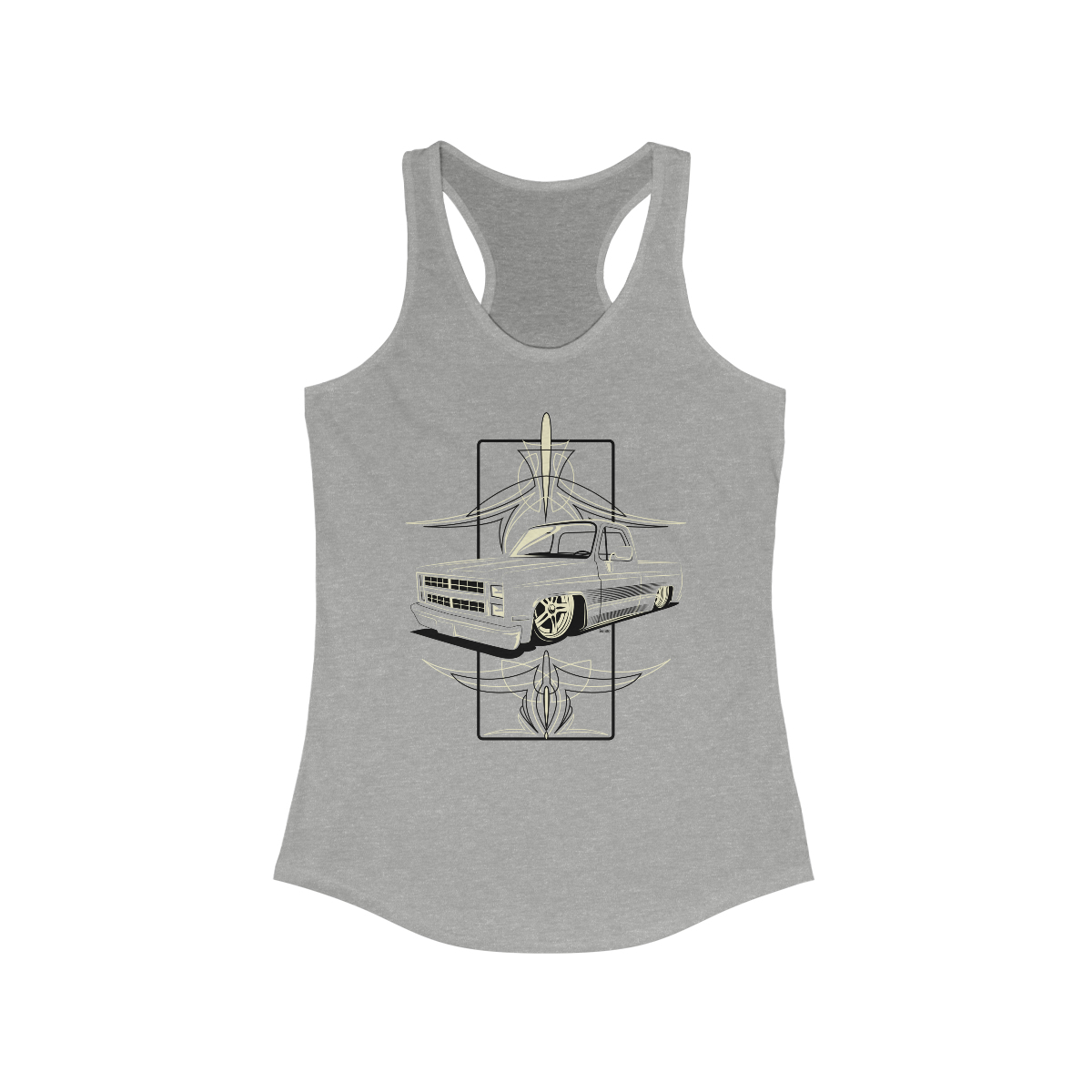 SquareBody with Pinstriping Women’s Ideal Racerback Tank