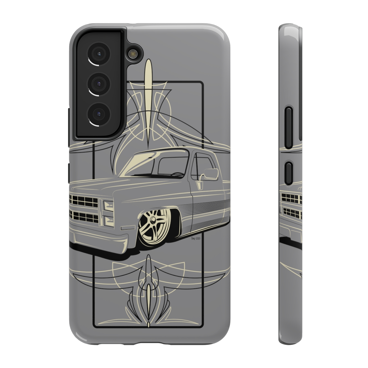 Square Body C10 truck with pinstriping  Impact-Resistant Cases