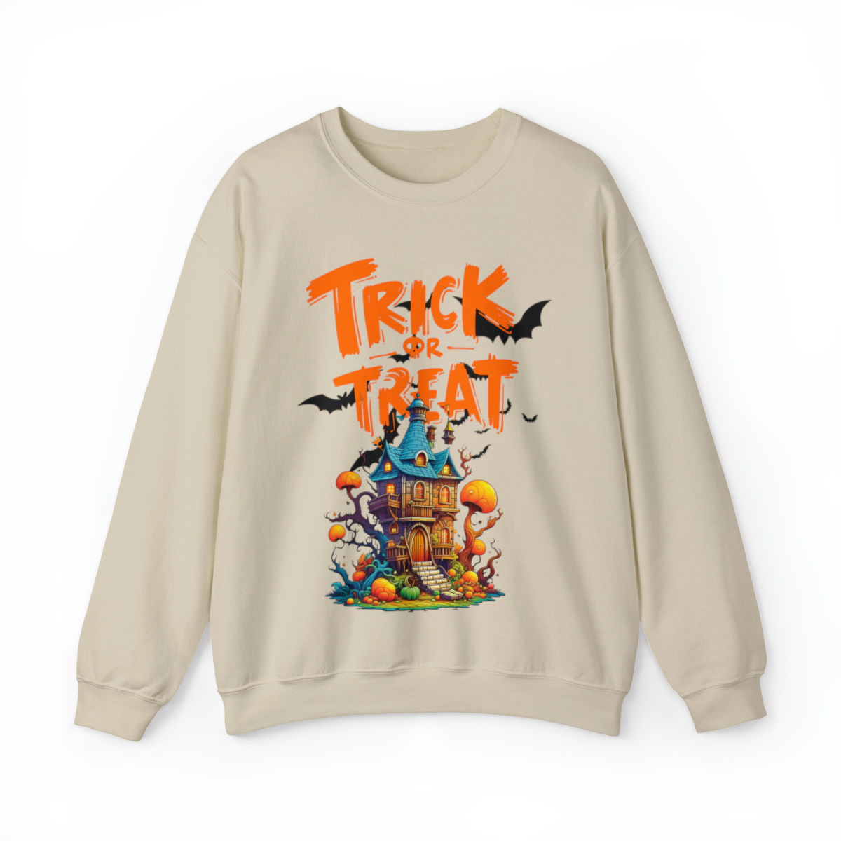 Happy Halloween Sweatshirts  Autumn Harvest Vibes Unisex Heavy Blend™ Crewneck Sweatshirt
