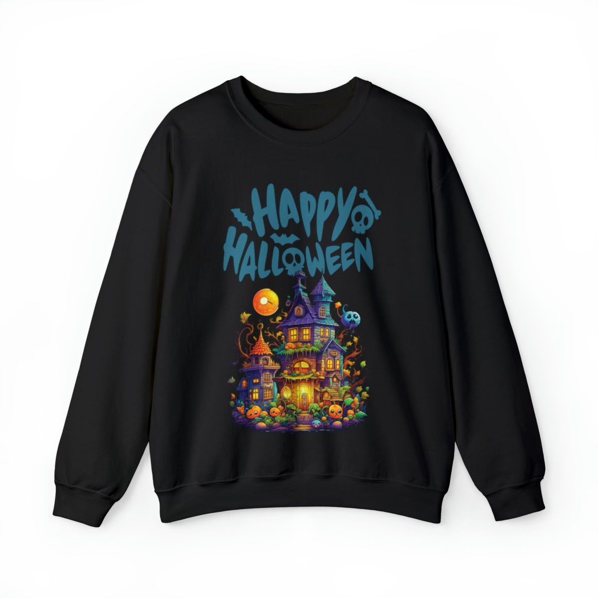 Happy Halloween Sweatshirts Autumn Harvest Vibes Unisex Heavy Blend™ Crewneck Sweatshirt